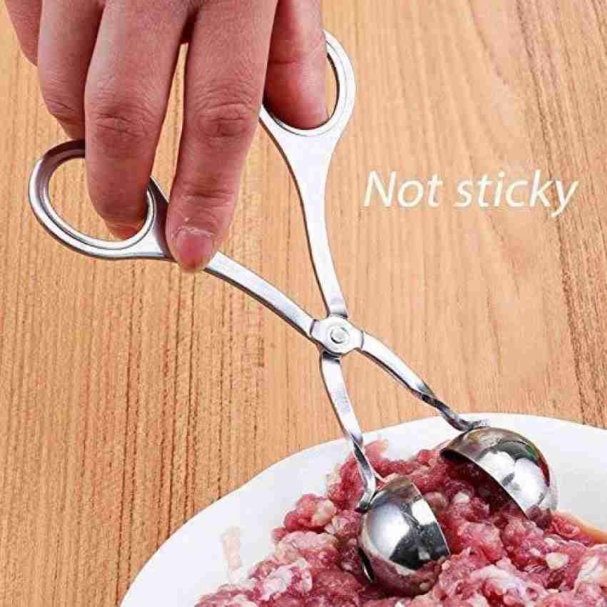 Stainless Steel Meatball Scoop Maker for Cake Ice Cream Melon Kitchen Tool  Tongs