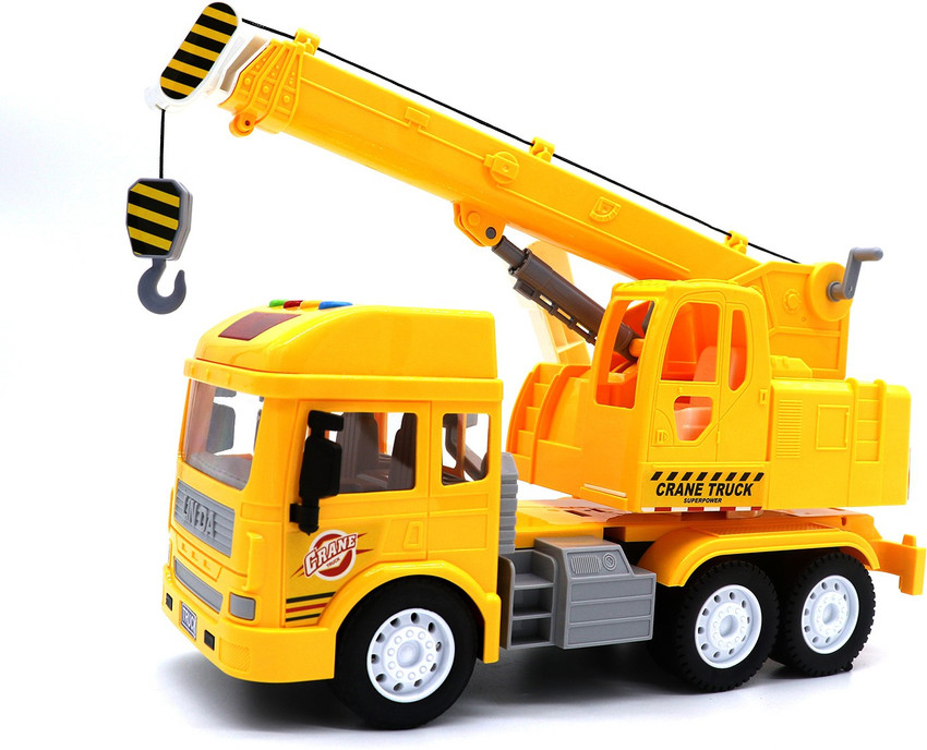 cktech crane truck toys Pull Back Friction Powered Crane Toys for