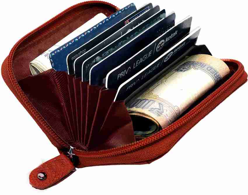 Flipkart SmartBuy 12 Slot Leather Money Wallet Credit/Debit Zipper  Purse 15 Card Holder - Card Holder