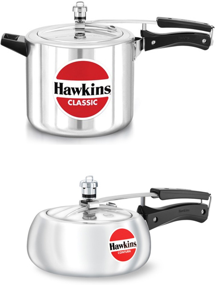 Hawkins 2 Litre Ceramic Nonstick Pressure Cooker, Induction Inner Lid Cooker,  Granite Contura Shaped Cooker, Best Cooker (ICC20) - Velan Store