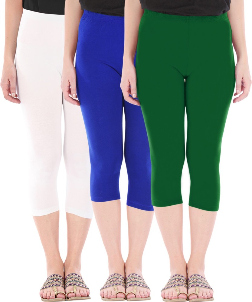 Buy That Trendz Capri Leggings Women White, Blue, Green Capri - Buy Buy  That Trendz Capri Leggings Women White, Blue, Green Capri Online at Best  Prices in India