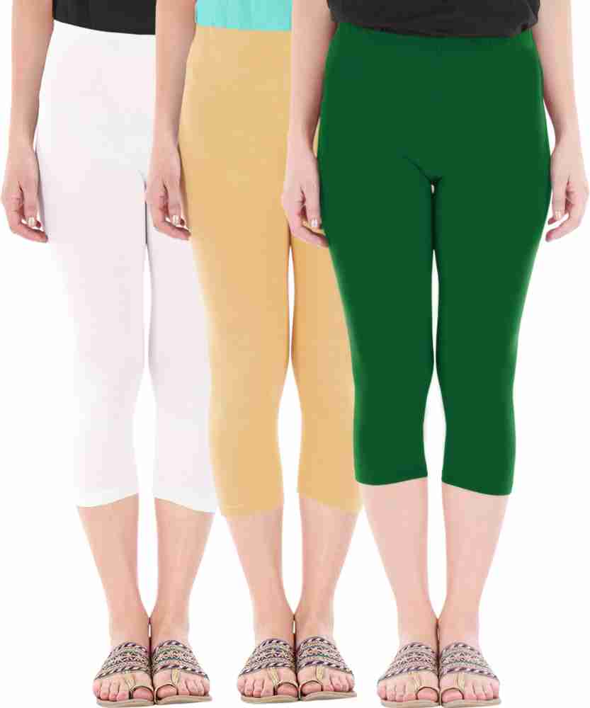 Buy That Trendz Capri Leggings Women White, Brown, Green Capri