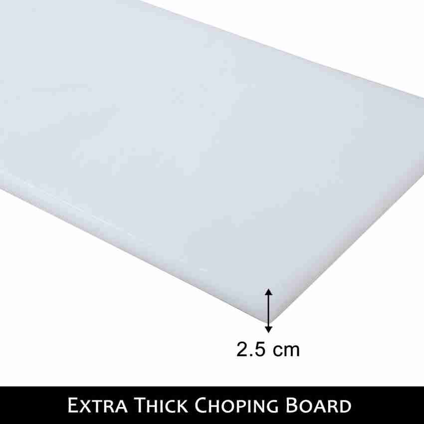 Restaurant Thick White Plastic Cutting Board 18x12 Large, 1 Inch Thick