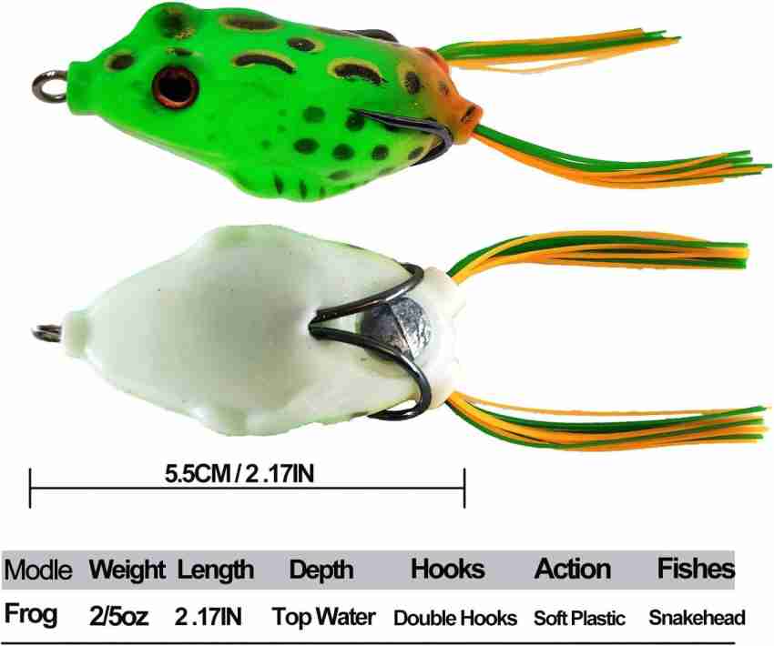 Buy VASADIGITAL Artificial Soft Bait Frog Fishing Lures Kit 2