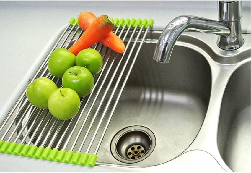 ALWAFLI Fruits/Vegetables Kitchen Rack Steel Stainless Steel Dish Drying  Rack Sink Crockery Fruit Vegetable Wash Drainer Mat Price in India - Buy  ALWAFLI Fruits/Vegetables Kitchen Rack Steel Stainless Steel Dish Drying  Rack