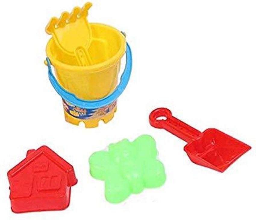 MINTLEAF Plastic Beach Toy Set for Kids with Small Bucket 2 Sand