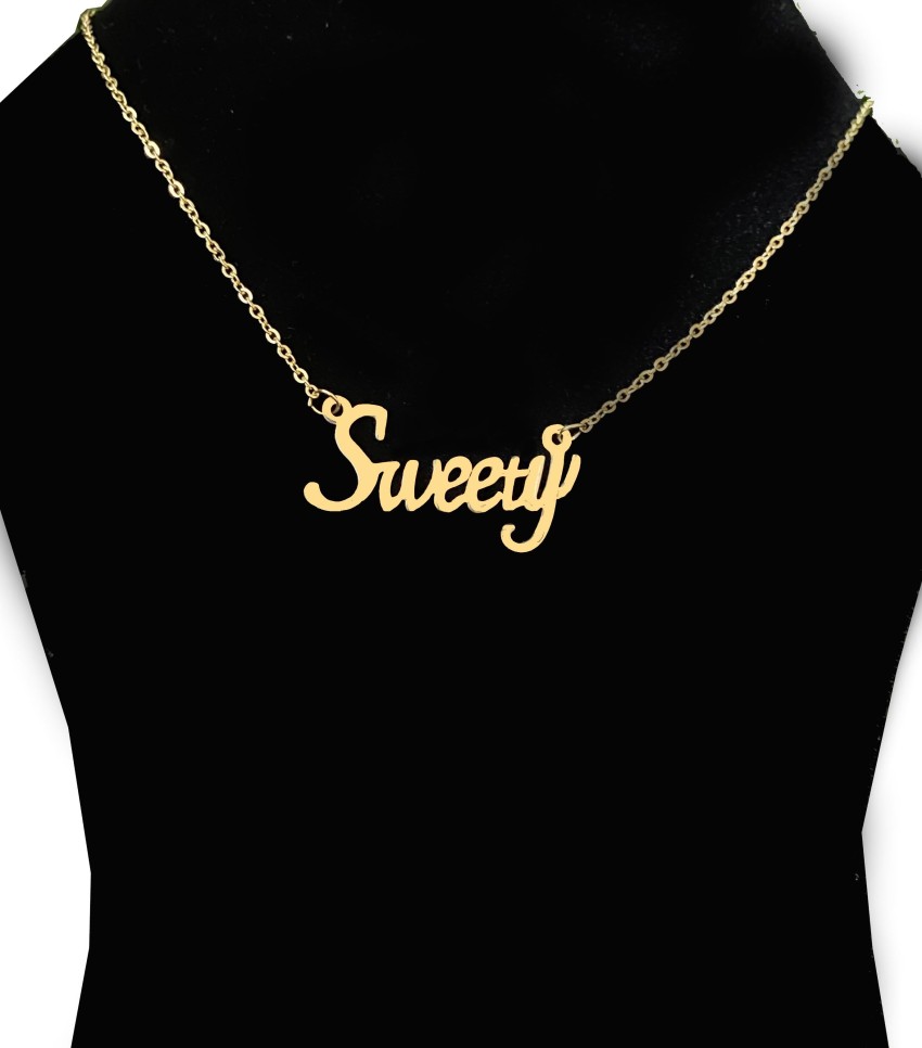 Gold chain for on sale girl with name