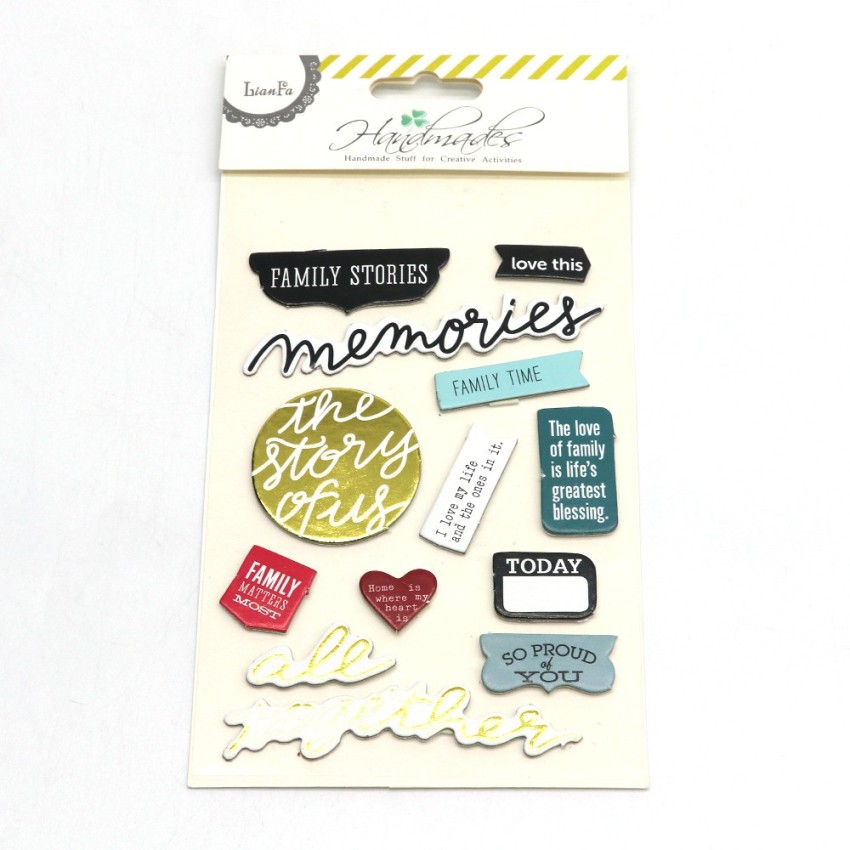 Scrapbook Stickers - Blessed Family