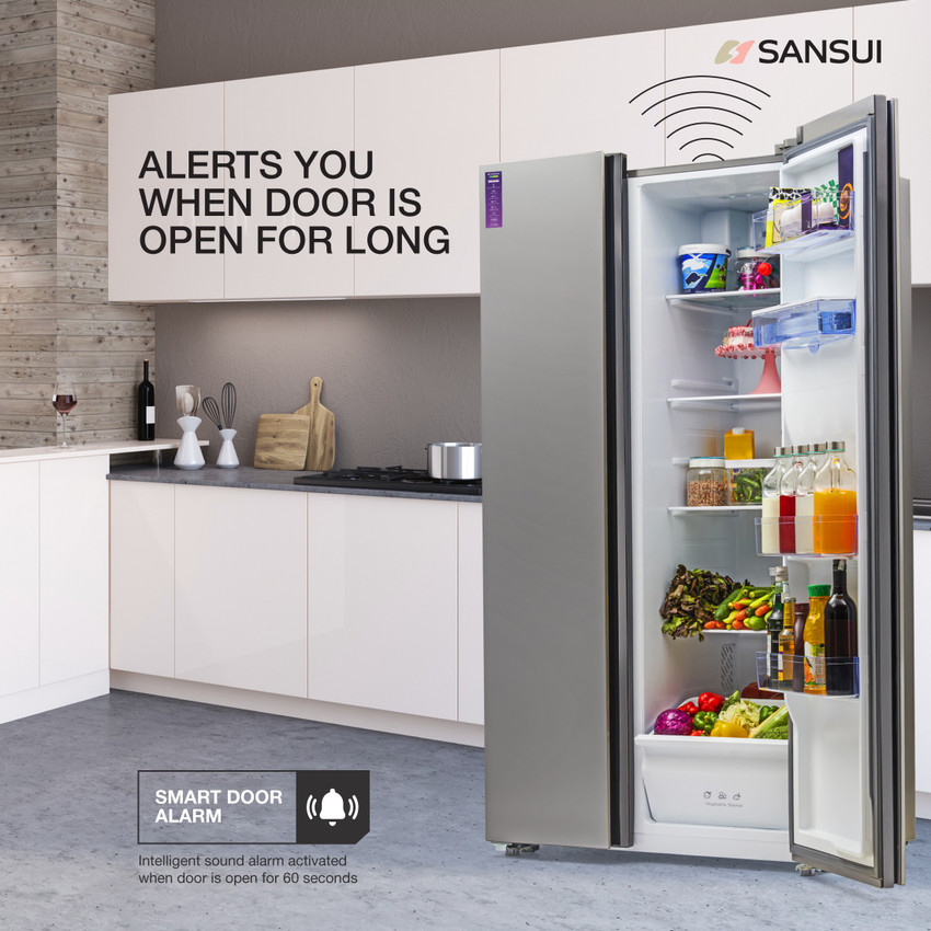 Sansui refrigerator side by side top