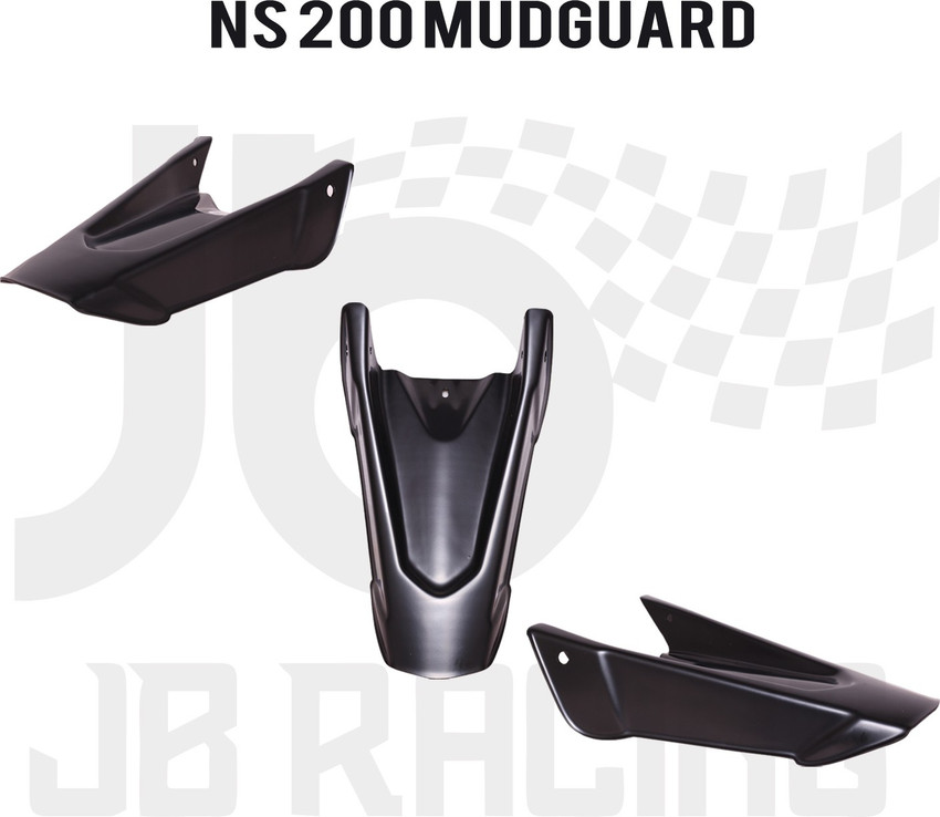 JB Racing COMBO FOR BA JAJ PULSAR NS200 MUDGUARD NUMBER PLATE