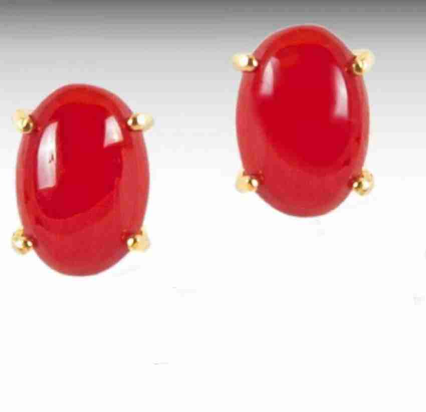 Coral on sale stone earrings