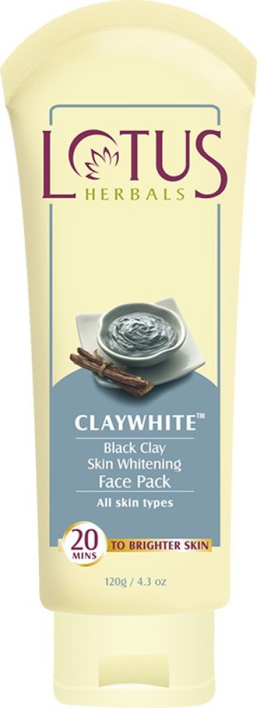 LOTUS Herbals Claywhite Black Clay Skin Whitening Face Pack 60 G