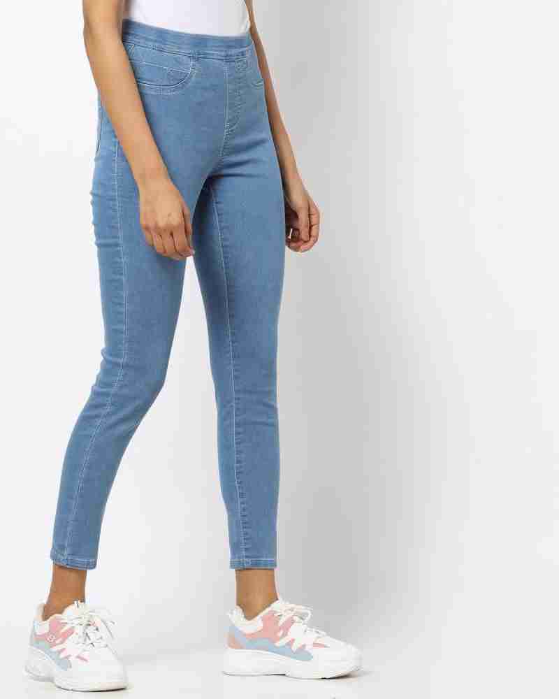 Buy Lightly Washed Super Skinny Cropped Jeggings Online At, 45% OFF