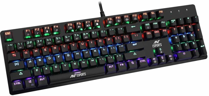 RPM Euro Games Gaming Keyboard With Semi-Mechanical Keys, RGB Backlit