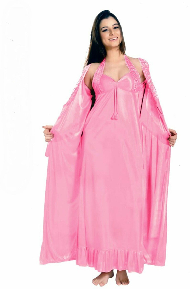 firefond Women Nighty with Robe Buy firefond Women Nighty with