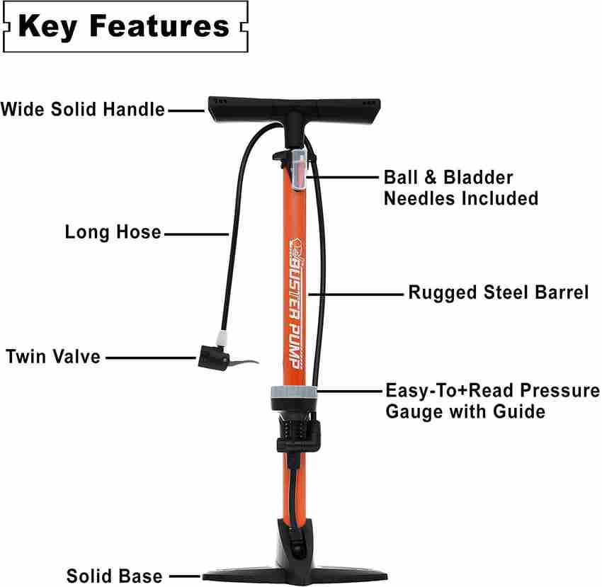 Lyrovo 160PSI Portable Road Bike Bicycle Floor Pump Hand Air Pump