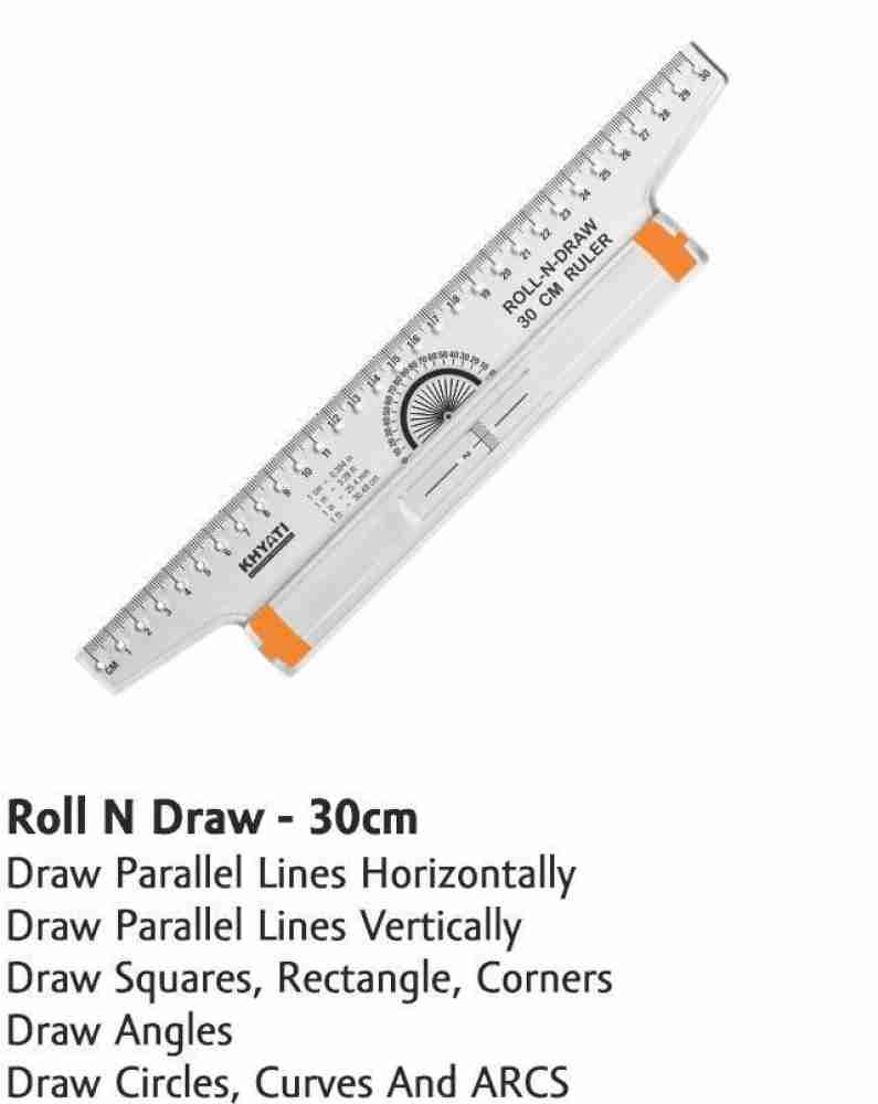 Qatalitic Roller Scales Rolling Ruler 30 cm Ruler Ruler -  Ruler