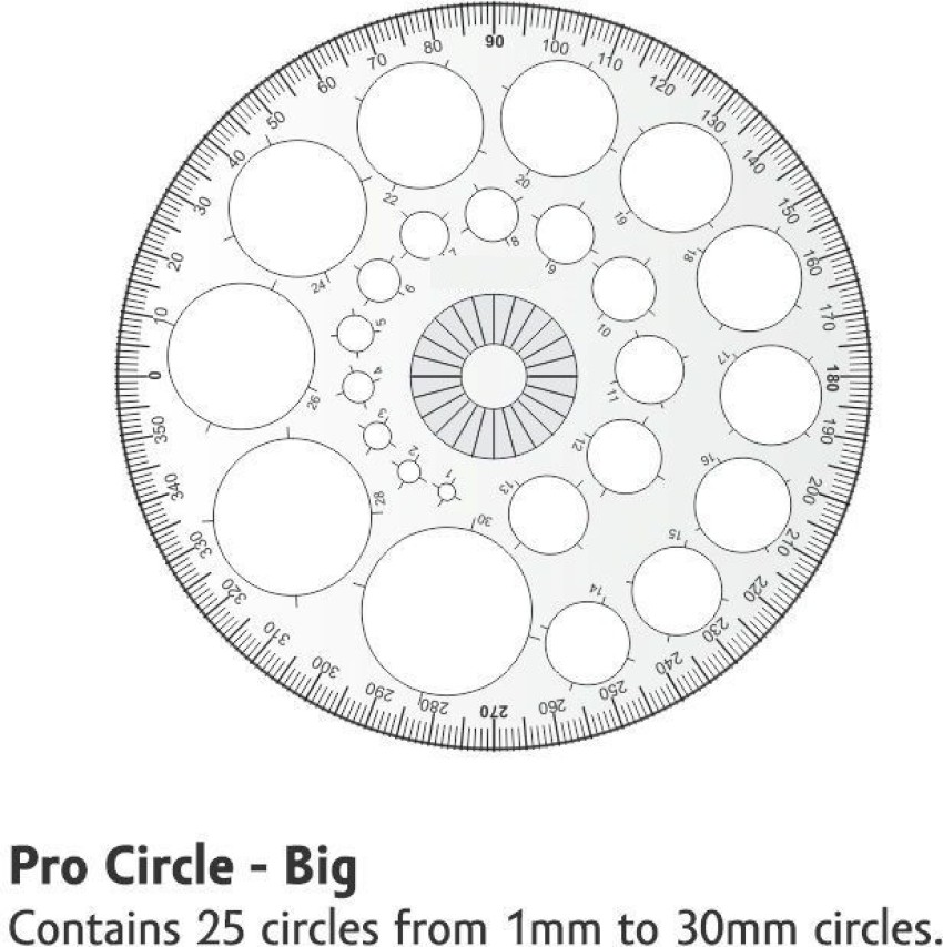 Upyukat Drawing templates: Pro Circle (25 Circles), Set  Square Big & Small, Circle master (35 circles), Drawing curves of 4  different shapes Drafting Scale Ruler Useful to Architect, Engineering or