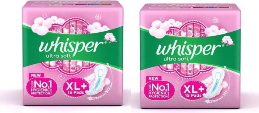 Buy Whisper Ultra Soft XL Plus Sanitary Pads - 15 Count Online at