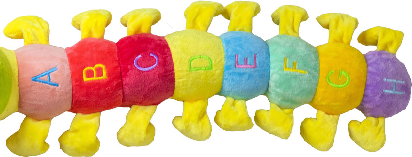 Alphabet caterpillar plush toy top