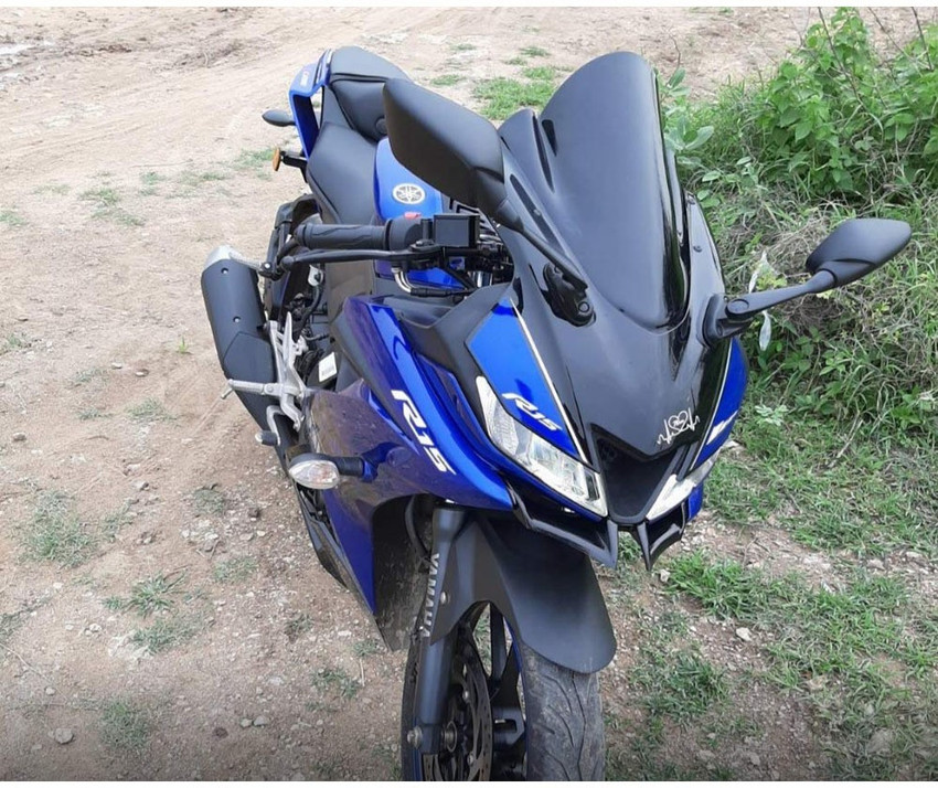 Ride Adventure R15 Version 3 Double Bubble Visor BK05 Bike Windshield