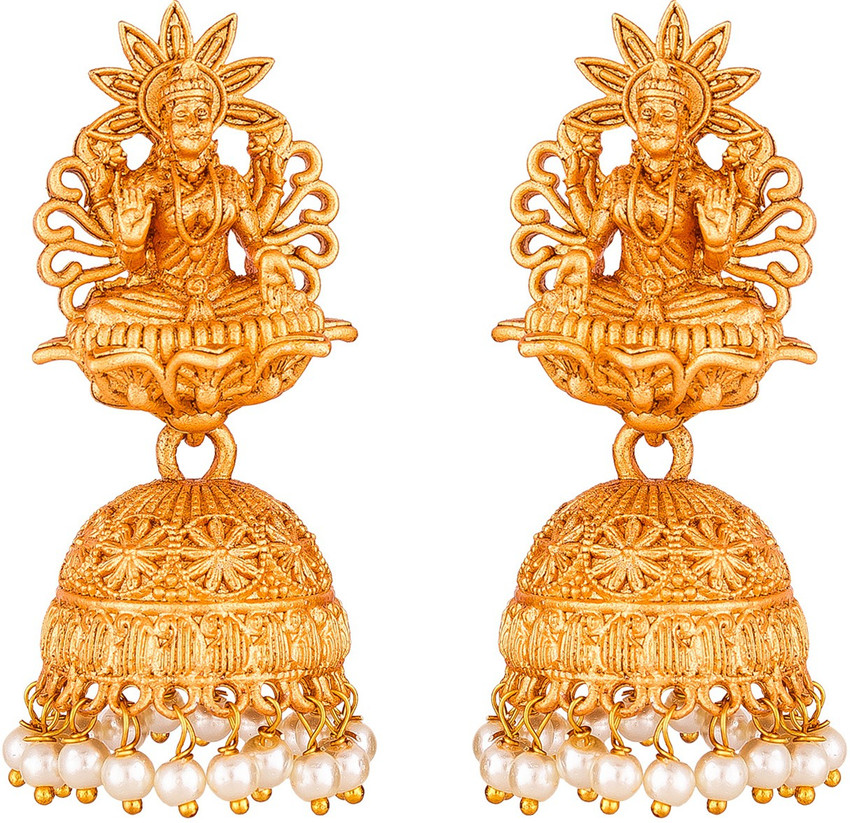 Flipkart Buy Mirraw Antique Gold Alloy Earrings Latest Designer Jewellery For Womens Girls For All Occasion Pearl Alloy Drops Danglers Online at Best Prices in India
