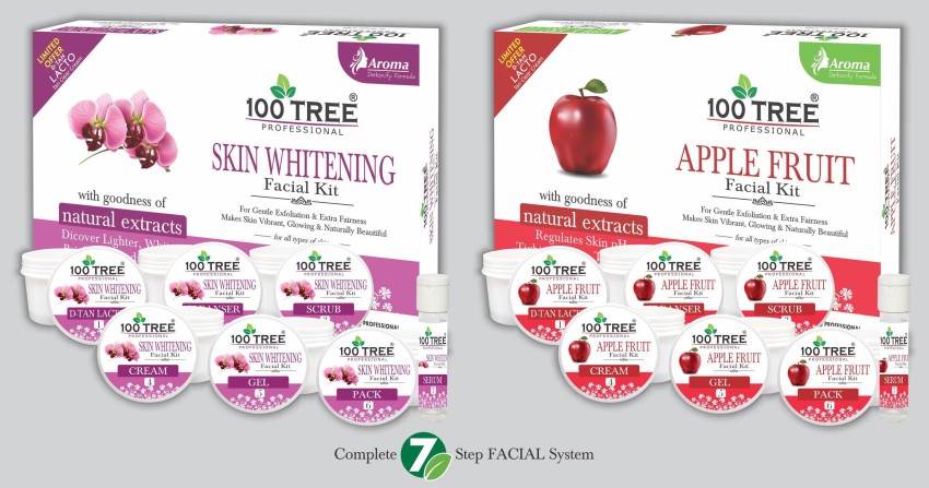 100Tree SKIN WHITENING FACIAL KIT APPLE FRUIT FACIAL KIT Price