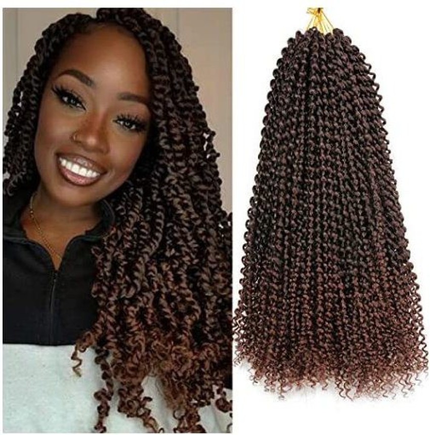 Benehair Passion Twist Hair Extensions Water Wave Pre Looped Black  Pre-twisted Passion Twist Bohomian Braids Crochet Braided hair for Women 