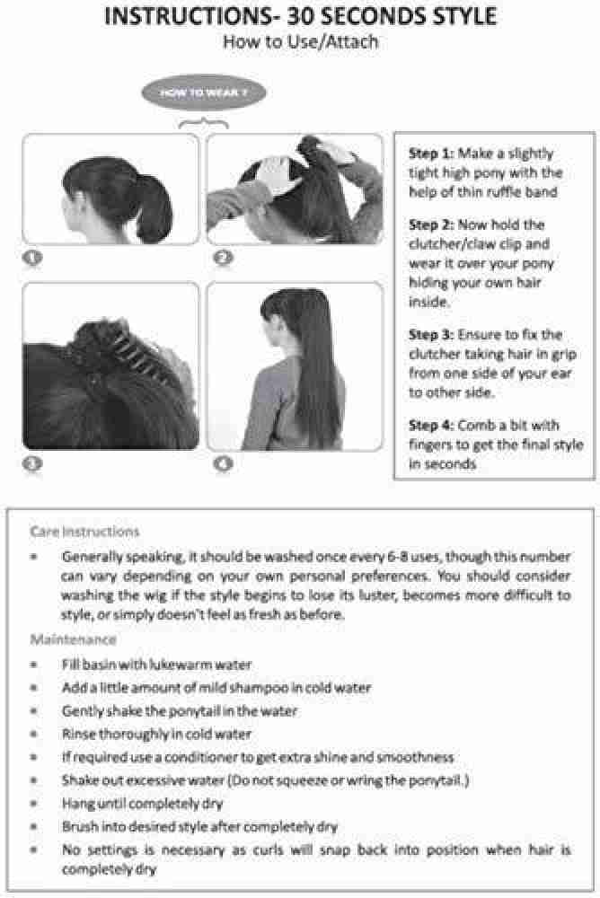 Ponytail clearance extension instructions