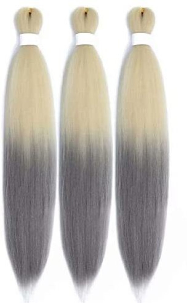 Blonde Braiding Hair 24 Inch Prestretched Braiding Hair Synthetic