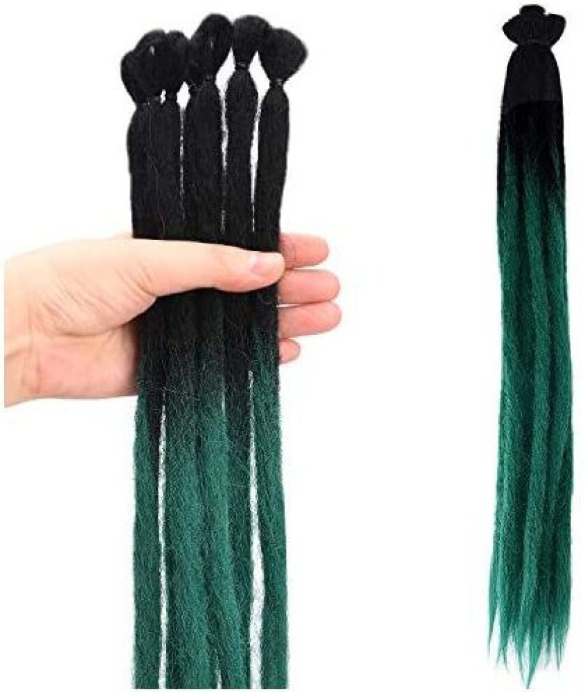 Dreadlocks Hair Extensions, Green Crochet Hair Braid