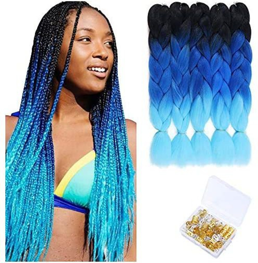 Blue Ombre Braids