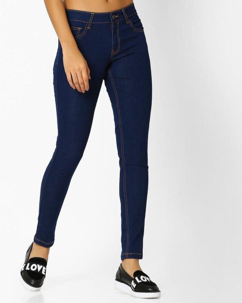 dnmx Skinny Women Dark Blue Jeans - Buy dnmx Skinny Women Dark