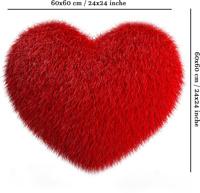 Anita Corporation Heart Fur Cushion Pillow For Home Decor Sofa