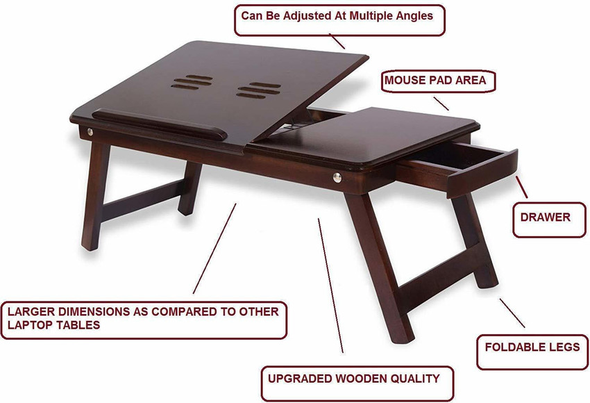Skull wood portable laptop outlet table