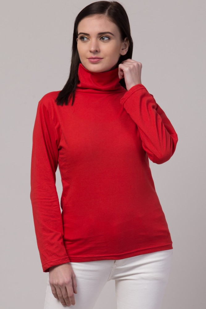 High neck t shirt for sales womens india