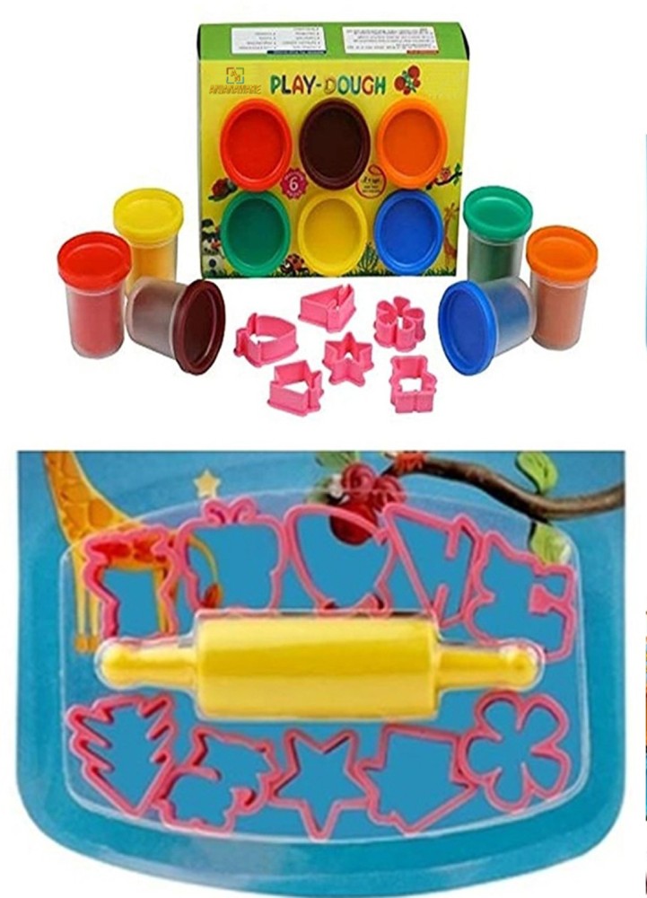 ALEXTREME 6pcs/set Polymer Clay Playdough Modeling Mould Play Doh Tools Toys Mold Toy, Size: 4