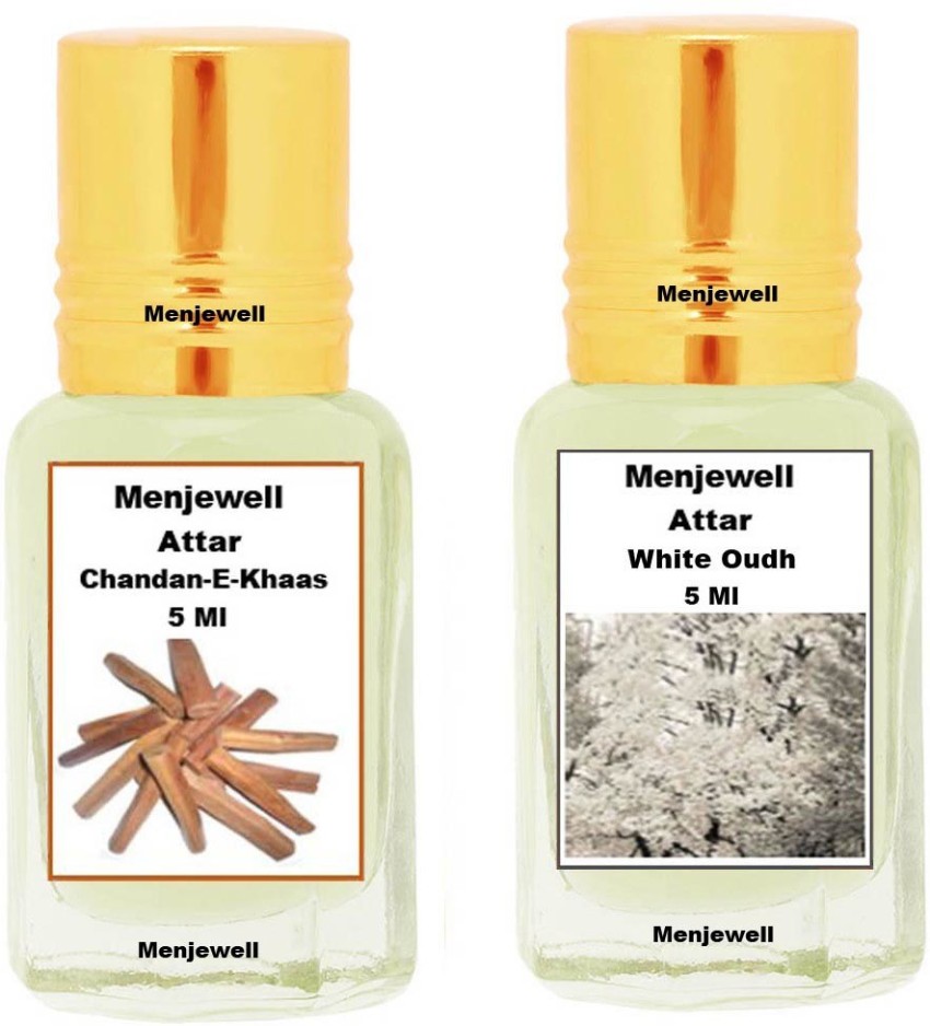 Menjewell Pack of 2PC Attar Chandan E Khaas 5ML White Oudh 5ML