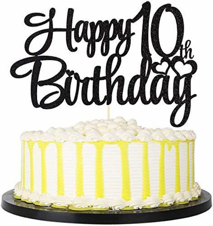 AERZETIX Makeup Cake Topper Happy 10th Birthday India