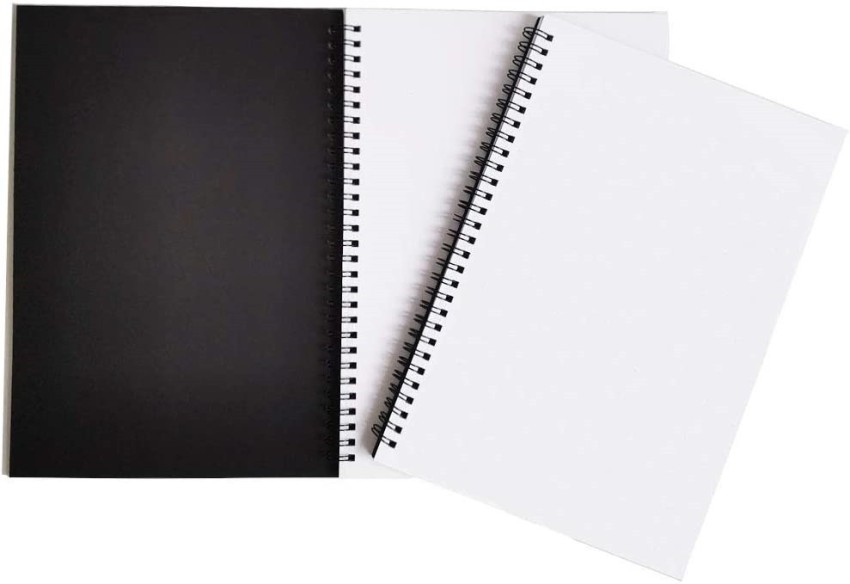 2pcs Blank Notebook, Blank Pages Journal Unlined Spiral Notebook