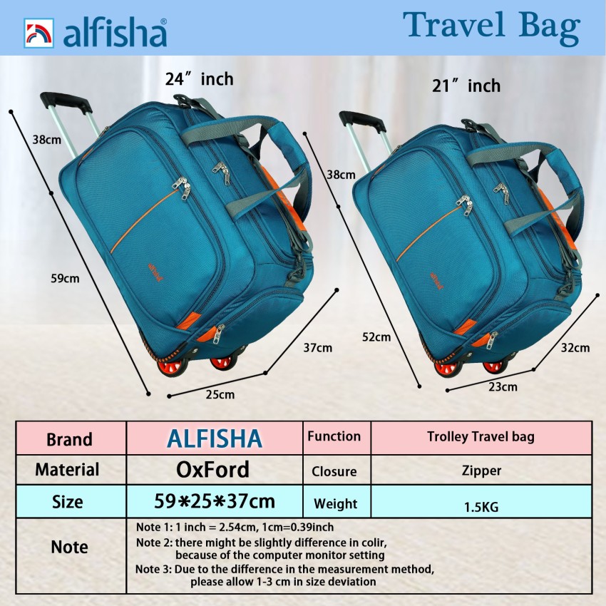 Blue Travel Bag, Size/Dimension: 24 Inch