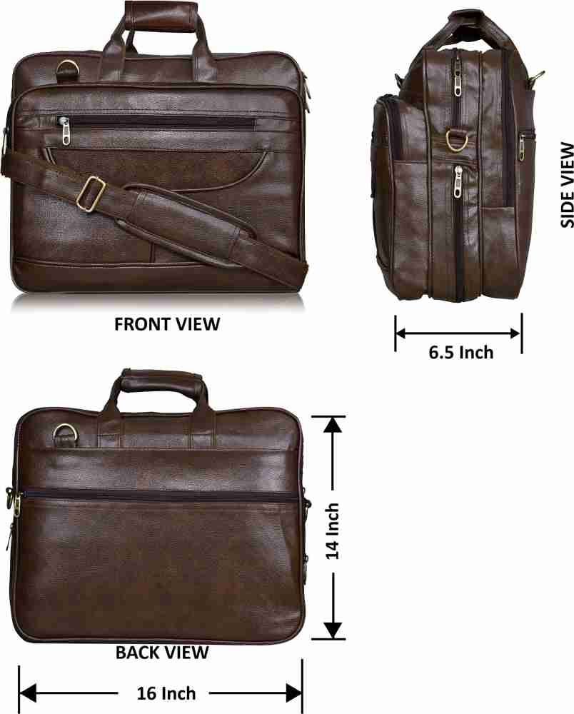 jinbil FS Premium Leather Office Bag, Executive