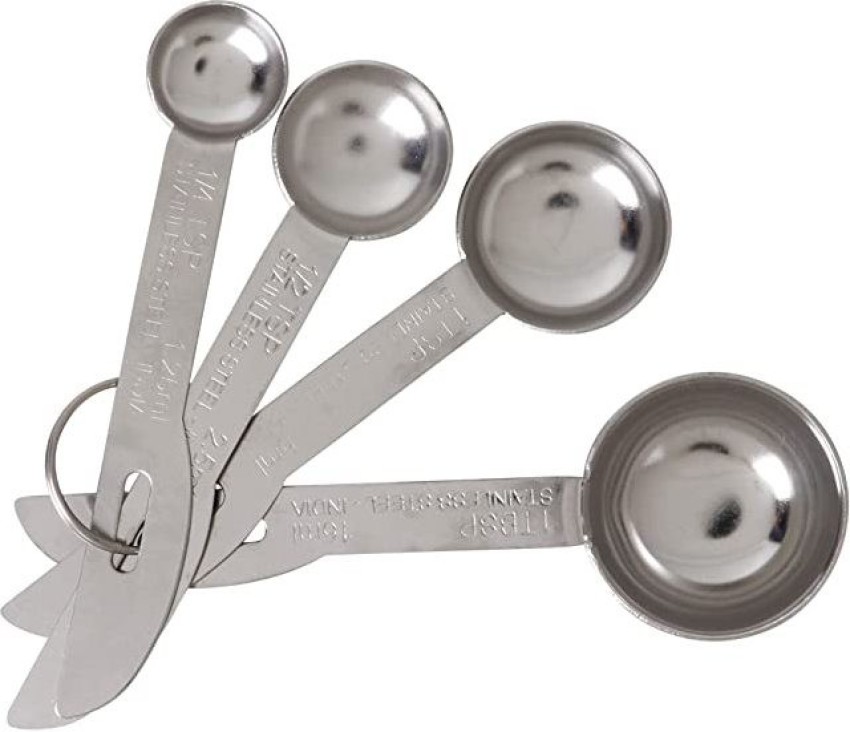 Set of 4 Stainless Steel Measuring Cups: 60, 80, 125, 250 ml