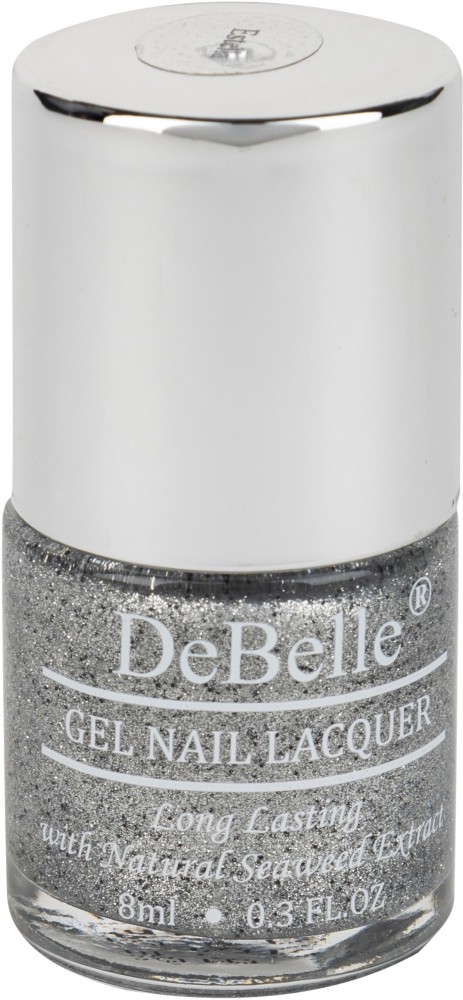 Buy DeBelle Gel Nail Lacquer Estella Silver with Black Glitter