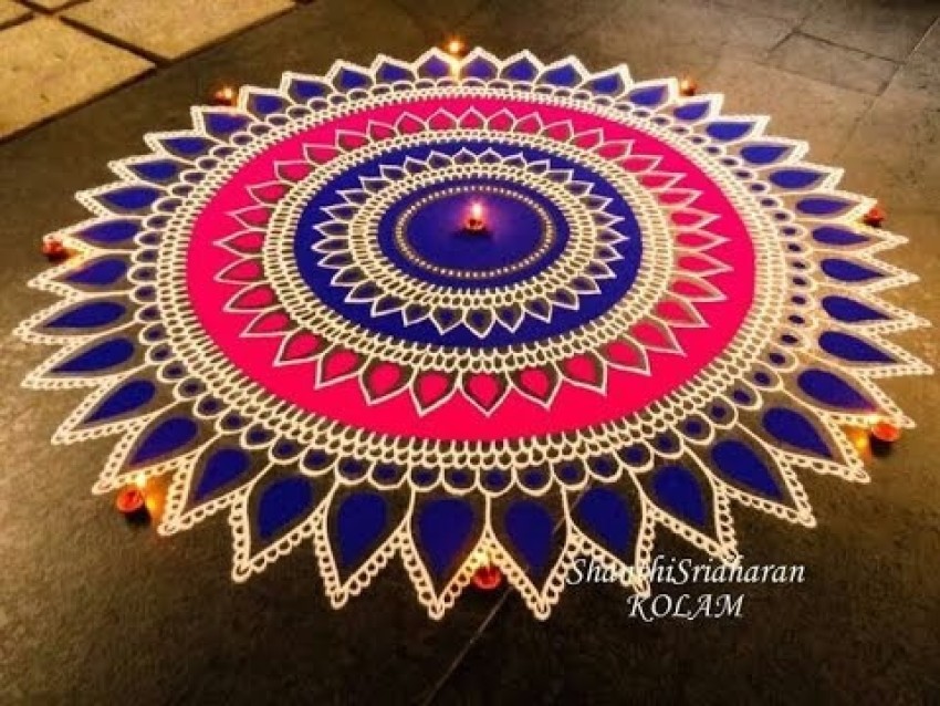 Rangoli: Powder Meets floor, Paint Meets Canvas