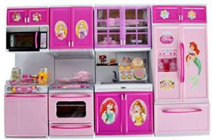 Jay Shree Gopal Princess Toy Kitchen Set With Gas Refrigerator