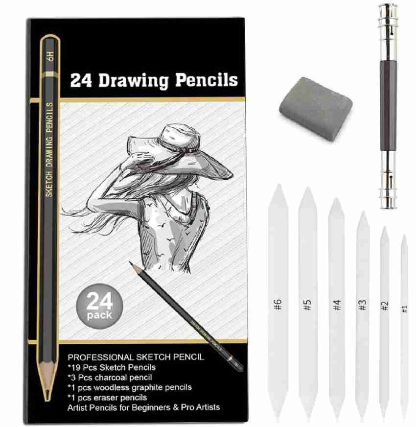  Drawing Set Sketching Kit 53 Pack, Pro Art Sketch