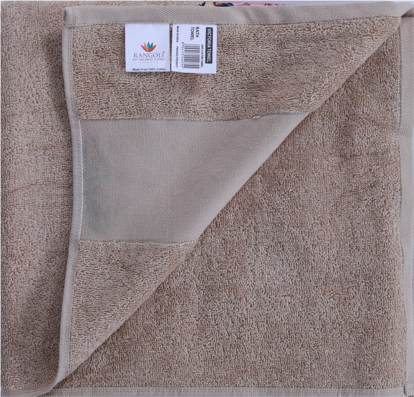 RANGOLI Pack Of 3 Towel Set Century (1 Bath Size 71 x 147 cm & 2 Hand 40 x 60 cm 450 GSM) - Light Beige (Towel Sets), Shop Now at 