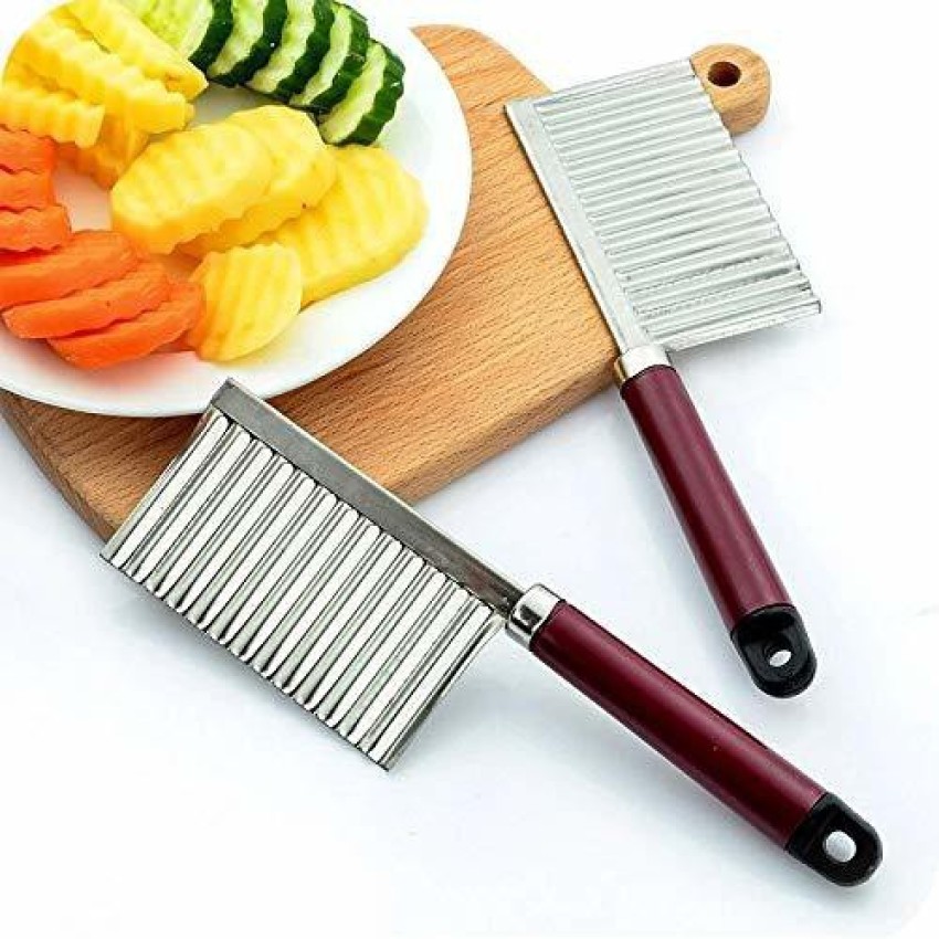 4pcs Crinkle Knife French Fries Slicer Vegetable Fruit Salad