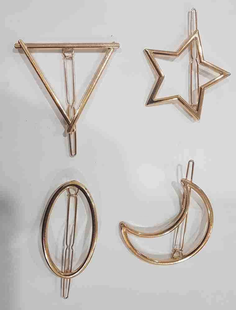 Creating Bharat Hair Clip 4 in 1 set Moon Star Triangle Ovel
